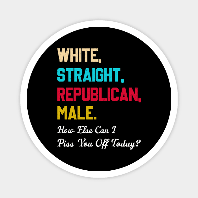 White Straight Republican Male Funny Republican Magnet by anesanlbenitez